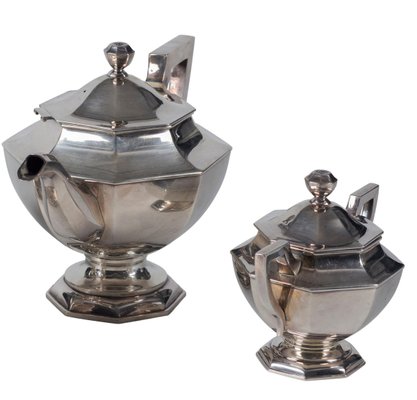 Vintage Japanese Tea and Coffee Silver Set, 1970s, Set of 4-ZCI-751863