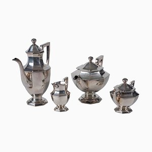 Vintage Japanese Tea and Coffee Silver Set, 1970s, Set of 4-ZCI-751863