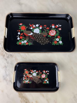 Vintage Japanese Trays, 1970s, Set of 2-YST-1727736