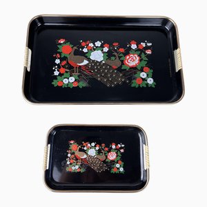 Vintage Japanese Trays, 1970s, Set of 2-YST-1727736