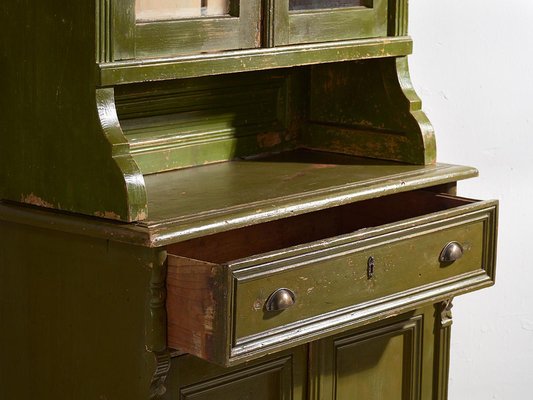 Vintage Kitchen Cabinet with Olive Green Patina, 1920-ZNJ-2035298