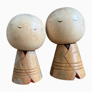 Vintage Kokeshi Dolls by Kuribayashi Issetsu, Japan, 1960s, Set of 2-DWL-1799225