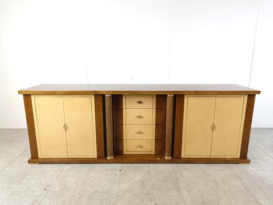 Vintage Lacquered Goatskin Credenza, 1970s-IRH-1787404