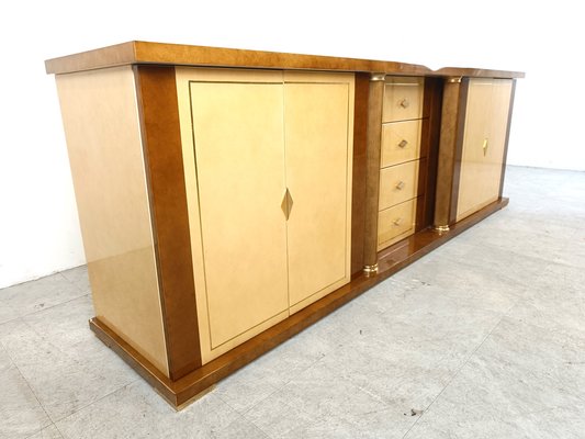 Vintage Lacquered Goatskin Credenza, 1970s-IRH-1787404