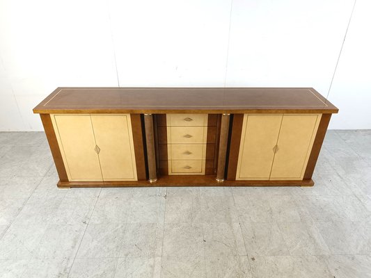 Vintage Lacquered Goatskin Credenza, 1970s-IRH-1787404