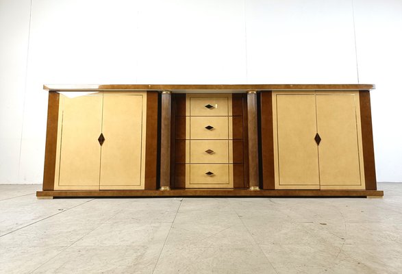 Vintage Lacquered Goatskin Credenza, 1970s-IRH-1787404