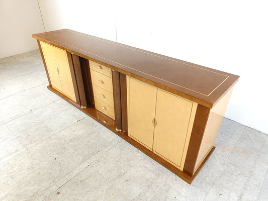 Vintage Lacquered Goatskin Credenza, 1970s-IRH-1787404