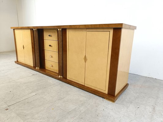 Vintage Lacquered Goatskin Credenza, 1970s-IRH-1787404