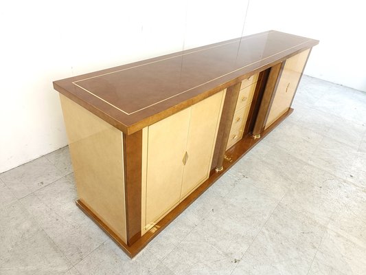 Vintage Lacquered Goatskin Credenza, 1970s-IRH-1787404