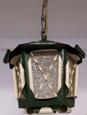 Vintage Lantern-Shaped Ceiling Lamp, 1950s-HOI-1130974