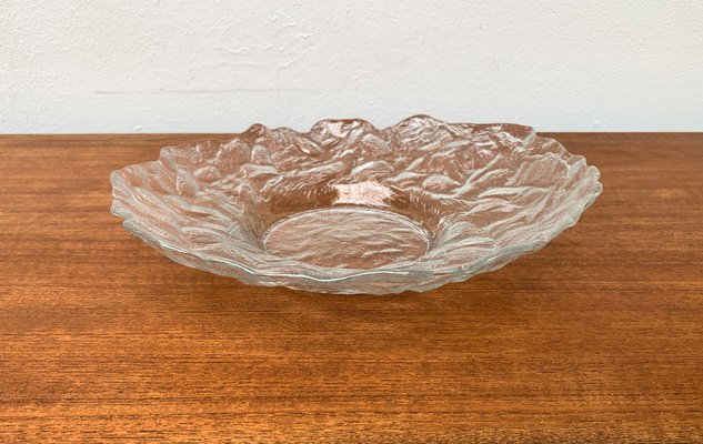 Vintage Large Ice Glass Bowl, 1970s-UAH-1319305