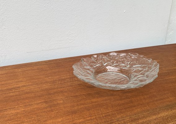 Vintage Large Ice Glass Bowl, 1970s-UAH-1319305