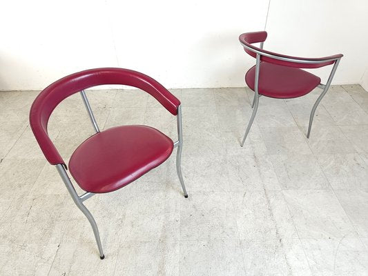 Vintage Leather Armchairs from Arrben, Italy, 1980s, Set of 8-IRH-1755917