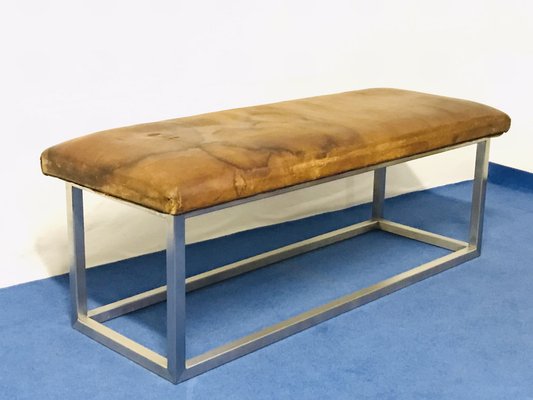 Vintage Leather Bench,1940s-JXK-1778099