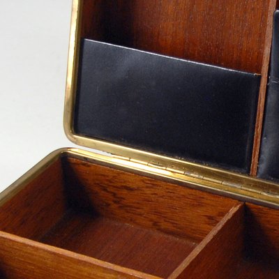 Vintage Leather Box, Belgium, 1950s.-GIW-1395829