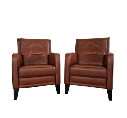 Vintage Leather Chairs, Set of 2-ITF-2021964