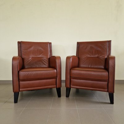 Vintage Leather Chairs, Set of 2-ITF-2021964