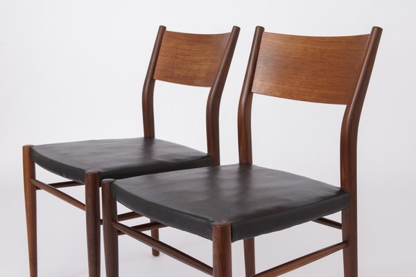 Vintage Leather Dining Chairs from Lübke, 1960s / 70s, Set of 2-DOM-1315528