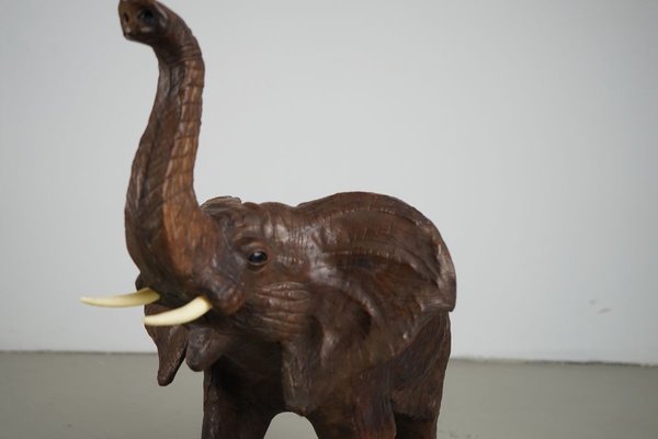 Vintage Leather Elephant, 1970s-IIE-728732