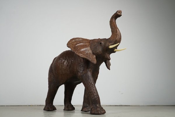 Vintage Leather Elephant, 1970s-IIE-728732