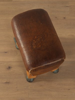 Vintage Leather Stool, 1960s-GPP-1822670