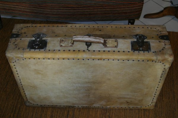 Vintage Leather Suitcase, 1930s-TEP-1234738