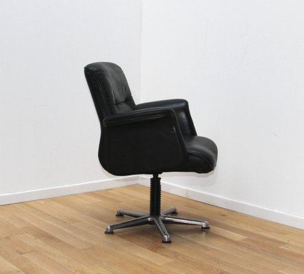 Vintage Leather Swivel Desk Chair-NMC-1812481