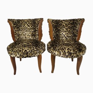 Vintage Leopard Bridge Chairman, Set of 2-EAD-1325732