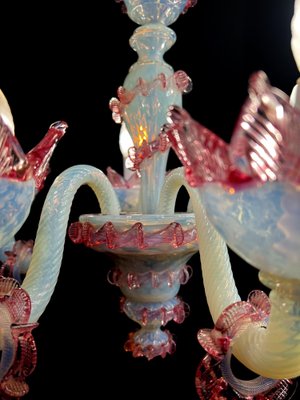 Vintage Light Blue and Pink Venetian Chandelier, 1950s-OVO-1764163