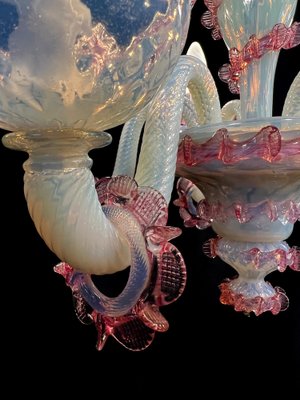 Vintage Light Blue and Pink Venetian Chandelier, 1950s-OVO-1764163