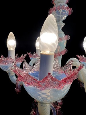 Vintage Light Blue and Pink Venetian Chandelier, 1950s-OVO-1764163