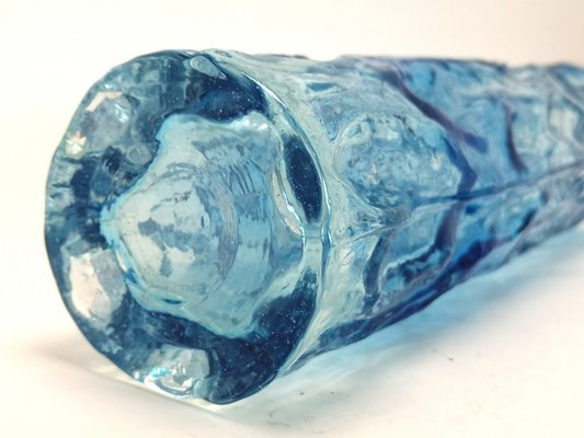 Vintage Light Blue Hand-Made Tubular Glass Vase by Vladislav Urban, 1970s-UWE-1155747