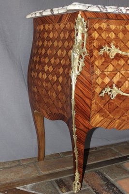 Vintage Louis XV Style Rosewood Inlaid Commode, 1940s-BCR-623874