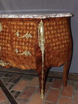 Vintage Louis XV Style Rosewood Inlaid Commode, 1940s-BCR-623874