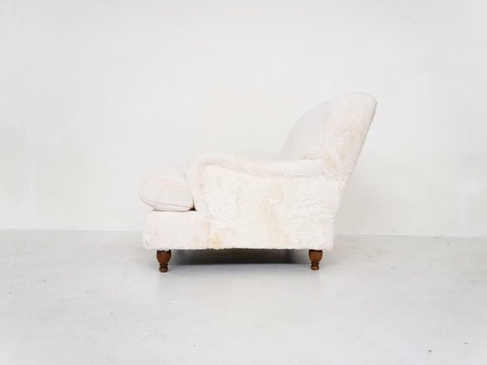 Vintage Lounge Chair in Faux- Fur, 1950s-ZO-961603