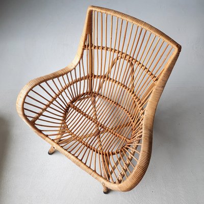 Vintage Lounge Chair in Rattan, 1960s-SJU-1391238