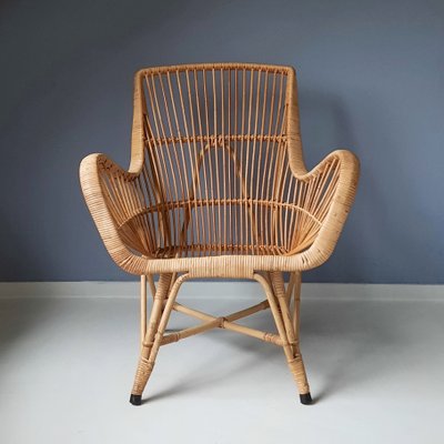 Vintage Lounge Chair in Rattan, 1960s-SJU-1391238