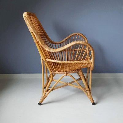 Vintage Lounge Chair in Rattan, 1960s-SJU-1391238