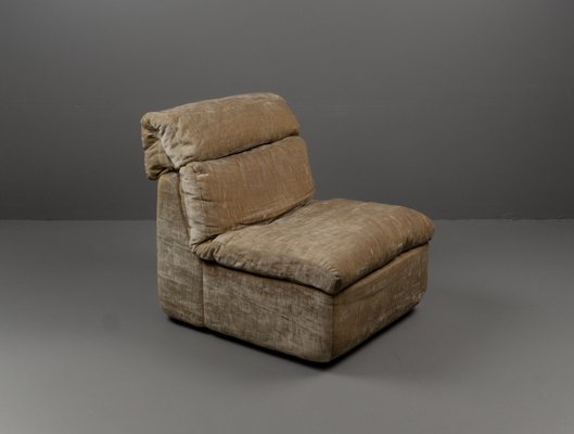 Vintage Lounge Chair in Velvet, 1970s​​​​​​​-VLO-1452971