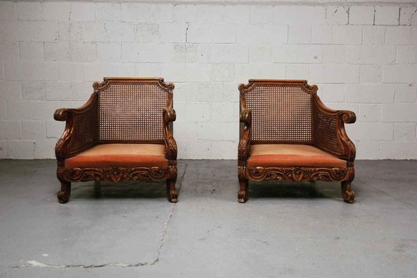 Vintage Lounge Chairs, 1930s, Set of 2-PMI-2021683