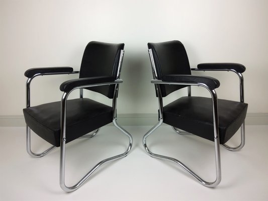 Vintage Lounge Chairs, 1950s, Set of 2-YBU-765497