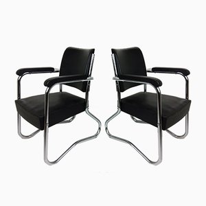 Vintage Lounge Chairs, 1950s, Set of 2-YBU-765497