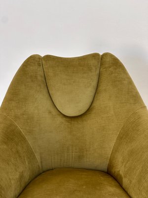 Vintage Lounge Chairs in Fabric and Brass, 1950s, Set of 2-GTS-2015892