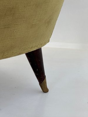 Vintage Lounge Chairs in Fabric and Brass, 1950s, Set of 2-GTS-2015892