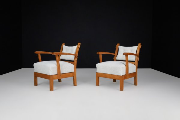 Vintage Lounge Chairs with Sculptural Elm, 1950s, Set of 2-TRW-1797091