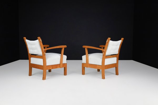 Vintage Lounge Chairs with Sculptural Elm, 1950s, Set of 2-TRW-1797091