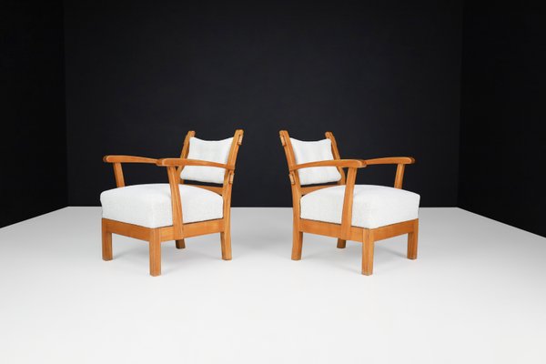 Vintage Lounge Chairs with Sculptural Elm, 1950s, Set of 2-TRW-1797091