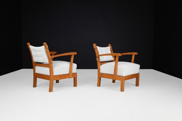 Vintage Lounge Chairs with Sculptural Elm, 1950s, Set of 2-TRW-1797091