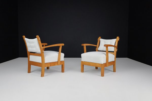 Vintage Lounge Chairs with Sculptural Elm, 1950s, Set of 2-TRW-1797091