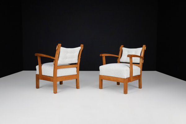 Vintage Lounge Chairs with Sculptural Elm, 1950s, Set of 2-TRW-1797091